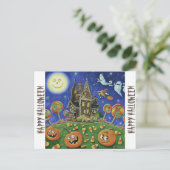 Spook-tacular Fun Awaits: Doe mee aan het Hallowee Briefkaart (Staand voorkant)