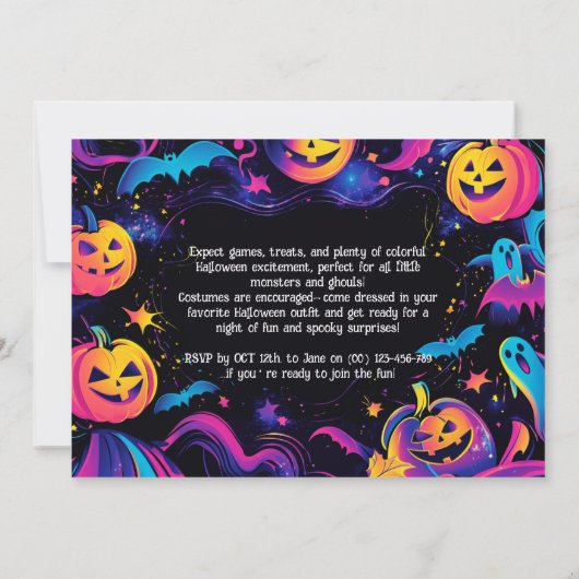 🎃Spook-tacular Halloween Bash! Kaart (Achterkant)