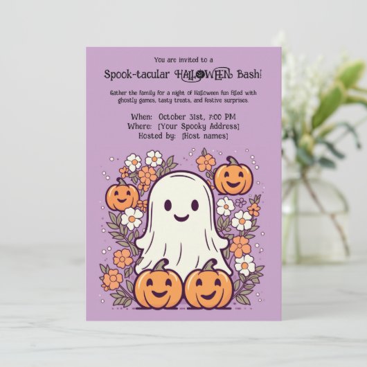 Spook-tacular HALLOWEEN Bash! Kaart (Staand voorkant)