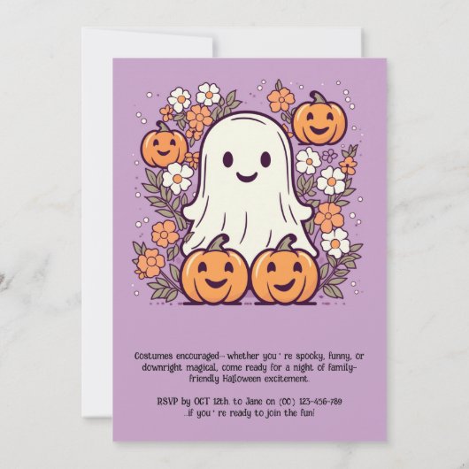 Spook-tacular HALLOWEEN Bash! Kaart (Achterkant)