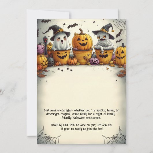 Spook-tacular HALLOWEEN Bash! Kaart (Achterkant)