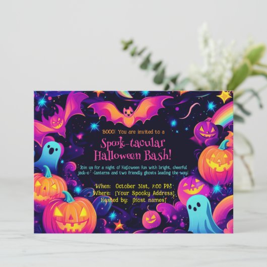 🎃Spook-tacular Halloween Bash! Kaart (Staand voorkant)