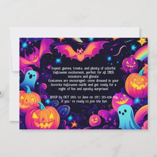 🎃Spook-tacular Halloween Bash! Kaart (Achterkant)