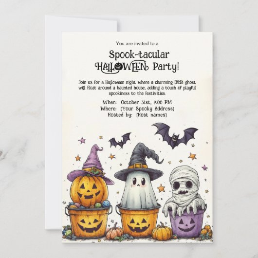 Spook-tacular HALLOWEEN Party! Kaart (Voorkant)