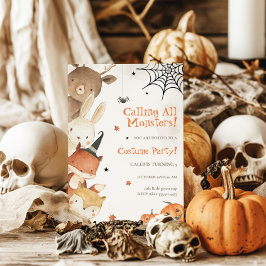 Spook-tacular Halloween verjaardagsuitnodiging Kaart