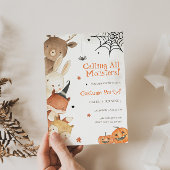 Spook-tacular Halloween verjaardagsuitnodiging Kaart