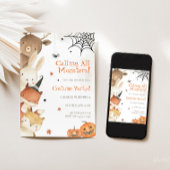 Spook-tacular Halloween verjaardagsuitnodiging Kaart