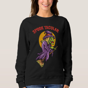 Spook Tacular Heksenbezem Vliegende Halloween Trui