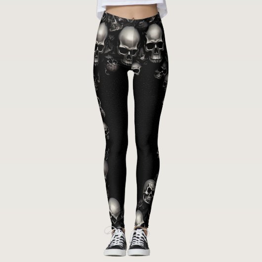 🎃 Spook-tacular Skull Leggings! 🎃 Leggings (Voorkant)