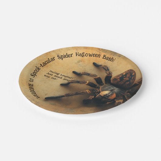 Spook-tacular Spider HALLOWEEN Bash! Papieren Bordje (Gekanteld)