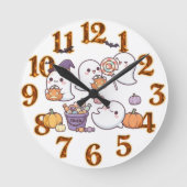 "Spook-tacularly Cute Chibi Ghosts!" Ronde Klok (Voorkant)