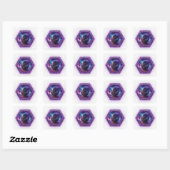 Spook tevoorschijn komend uit peul op desolate lan vierkante sticker (Vel)