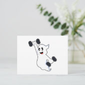 Spook tijdens krachttraining met halters briefkaart (Staand voorkant)