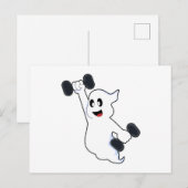 Spook tijdens krachttraining met halters briefkaart (Voorkant / Achterkant)