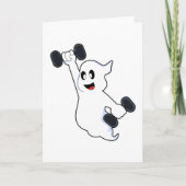 Spook tijdens krachttraining met halters kaart (Voorkant)