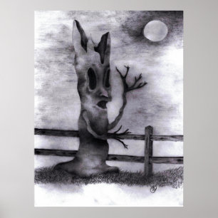"Spook Tree" blanco binnen Poster