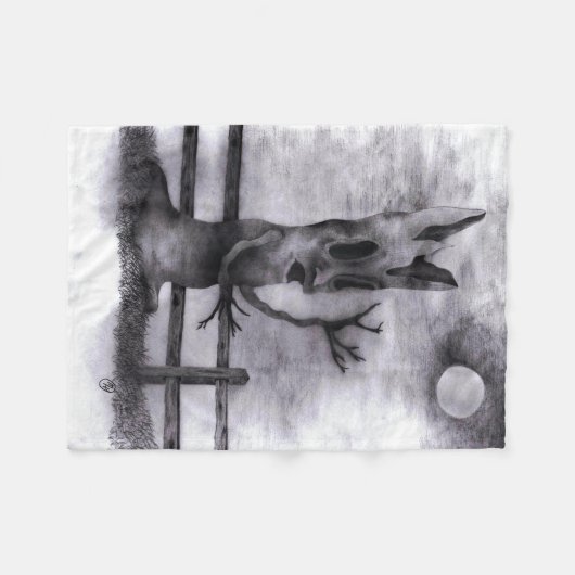 "Spook Tree" Fleece Deken (Voorkant (Horizontaal))