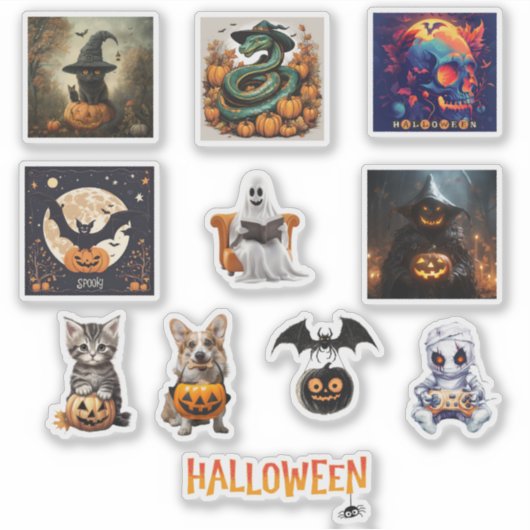"Spook Up Your Space met aangepaste Halloween-Stic Sticker (Voorkant)