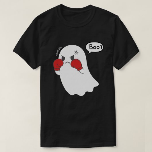 Spook van afkeuring Boo! Boksen - Grappig Hallowee T-shirt (Design voorkant)