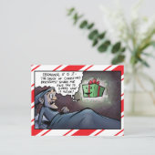 Spook van de Vrek van de Cadeaus van Kerstmis Feestdagenkaart (Staand voorkant)