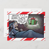 Spook van de Vrek van de Cadeaus van Kerstmis Feestdagenkaart (Voorkant / Achterkant)