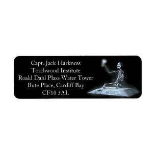 Spook van een Roos Retouradreslabels Etiket