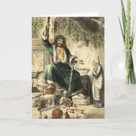 Spook van het Cadeau van Kerstmis Kerstmis Carol Feestdagen Kaart (Voorkant)