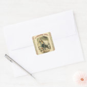 Spook van Kerst Heden Scrooge Vierkante Sticker (Envelop)