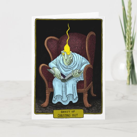 spook van Kerstmis voorbij Feestdagen Kaart (Voorkant)