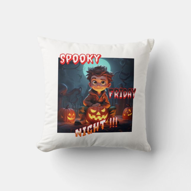 Spook vrijdag Halloween Sierkussen (Voorkant)