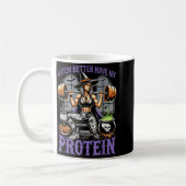 Spook Workout Heks Zorg Dat Er Eiwit Is Halloween Koffiemok (Links)
