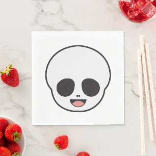 Spookachtig Chibi Pastel Goth Skelet Halloween Servet