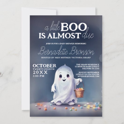 Spookachtig Delight Boo is te wijten aan Baby show Kaart (Voorkant)