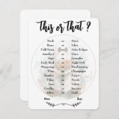 Spookachtig dit of dat-Vrijgezellenfeest spel (Voorkant / Achterkant)