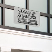 spookachtig, dood ontbijt Halloween word art Spandoek (Buitenkant Gebouw)