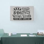 spookachtig, dood ontbijt Halloween word art Spandoek (Beurs)