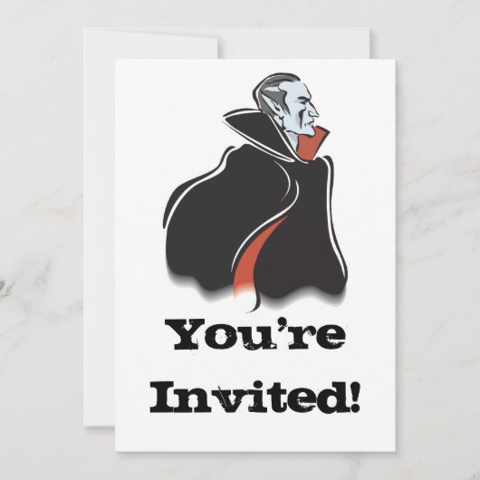 spookachtig draculair vampier kaart (Voorkant)