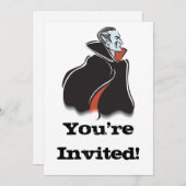 spookachtig draculair vampier kaart (Voorkant / Achterkant)