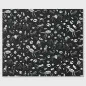 Spookachtig eng skelet inpakpapier (Vlak)