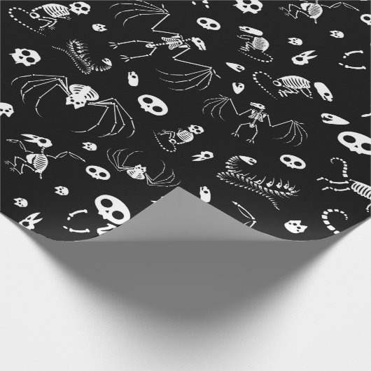 Spookachtig eng skelet inpakpapier (Hoek)