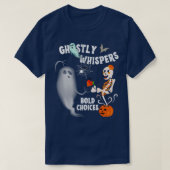 Spookachtig fluistert vet keuzes Halloween Festiva T-shirt (Design voorkant)