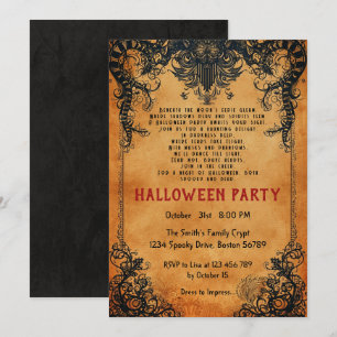Spookachtig gedicht in een spookachtig Halloween-f Kaart
