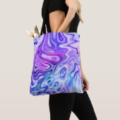 spookachtig gefluister, gemarmerde pastel : tote bag (Dichtbij)