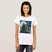 Spookachtig Gehekst Landhuis Vleermuizen Volle Maa T-shirt (Voorkant volledig)