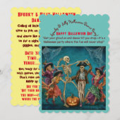 Spookachtig & Gekke Halloween Kind Dance Party Kaart (Voorkant / Achterkant)