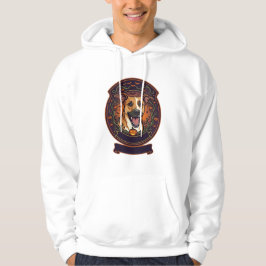 Spookachtig gelukkige hond die achtervolgd wordt hoodie