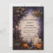 Spookachtig gemaskerd bal Halloween-feest  Kaart (Voorkant)