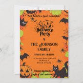 Spookachtig gepersonaliseerd Halloween kostuumfees Kaart (Voorkant)