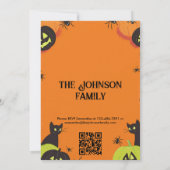 Spookachtig gepersonaliseerd Halloween kostuumfees Kaart (Achterkant)