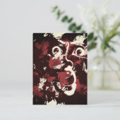 spookachtig gezicht briefkaart (Staand voorkant)